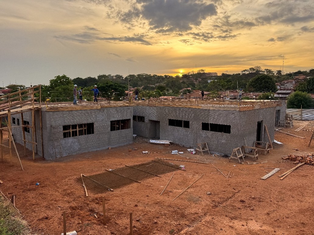 Nova UBS de São Geraldo do Araguaia atinge 41,58% de conclusão.